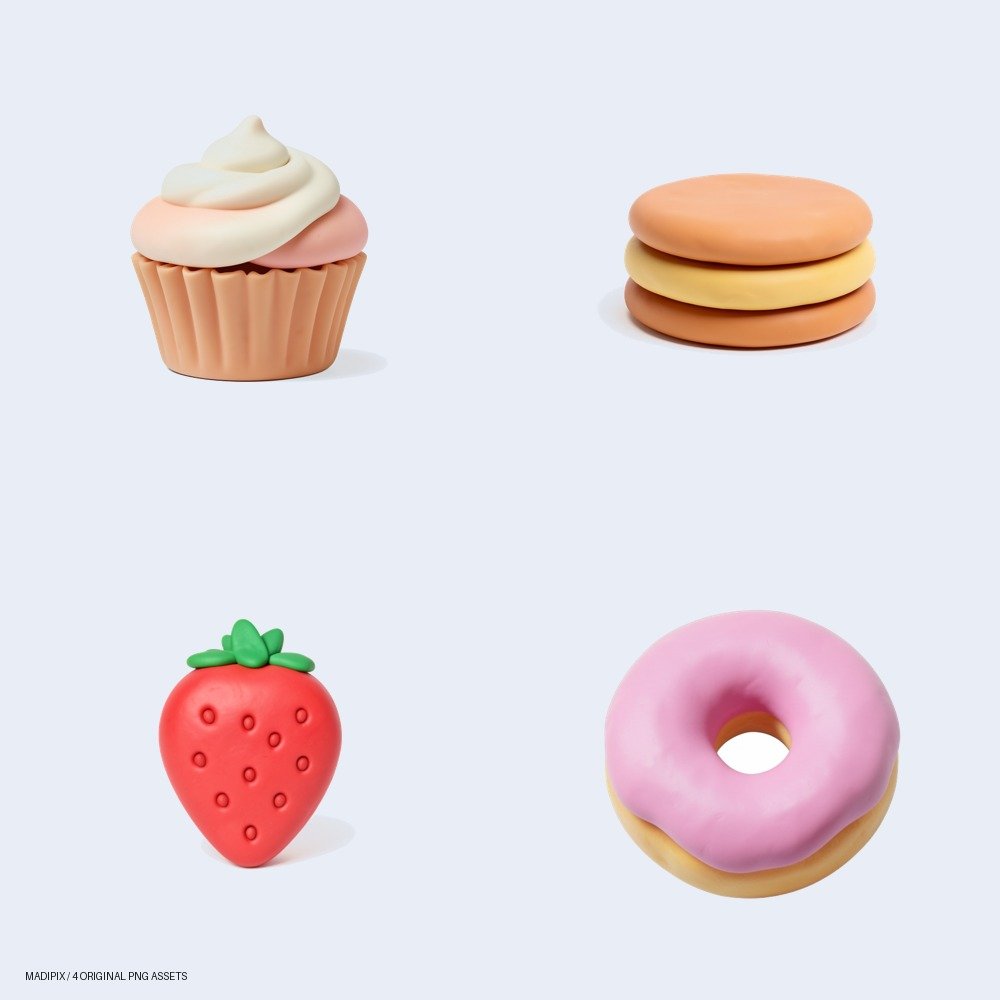 Ideas Creativas con Elementos de Repostería Digitales