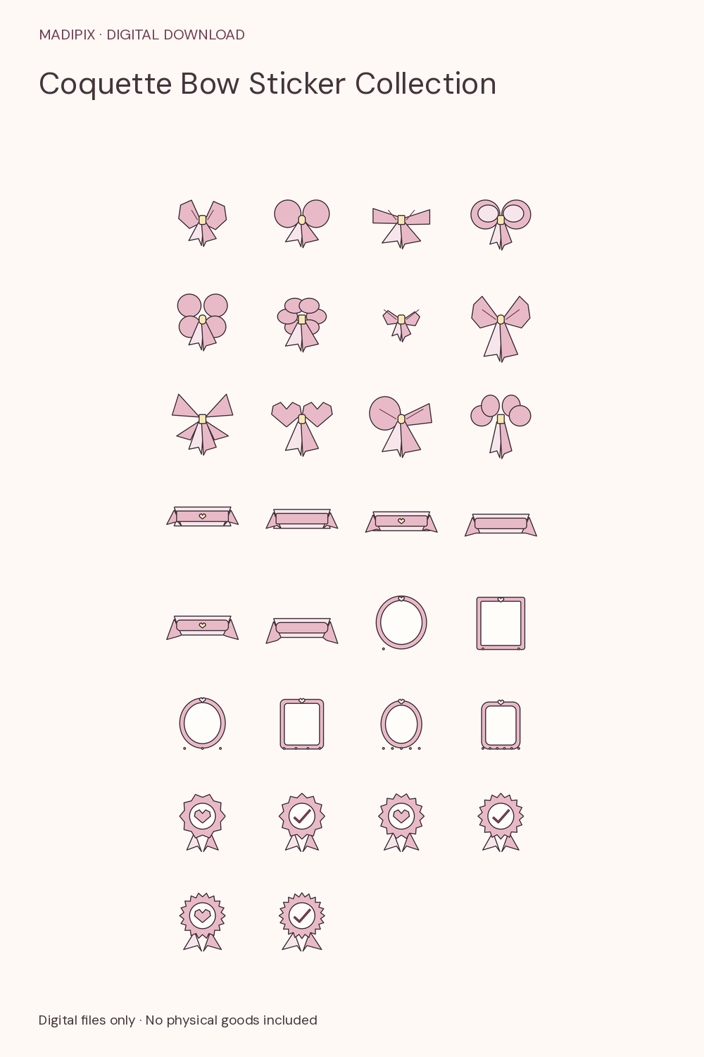 Coquette Bow Sticker Collection · actual file preview