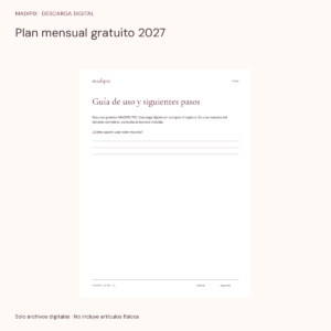 Plan mensual gratuito 2027 · vista del archivo real