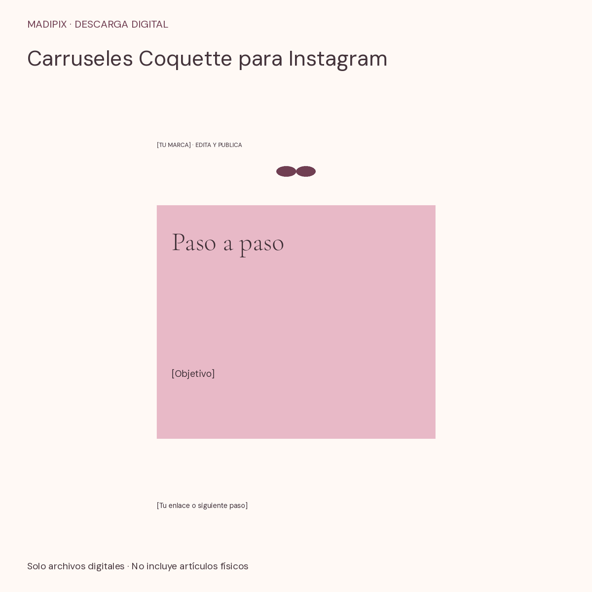 Carruseles Coquette para Instagram · vista del archivo real