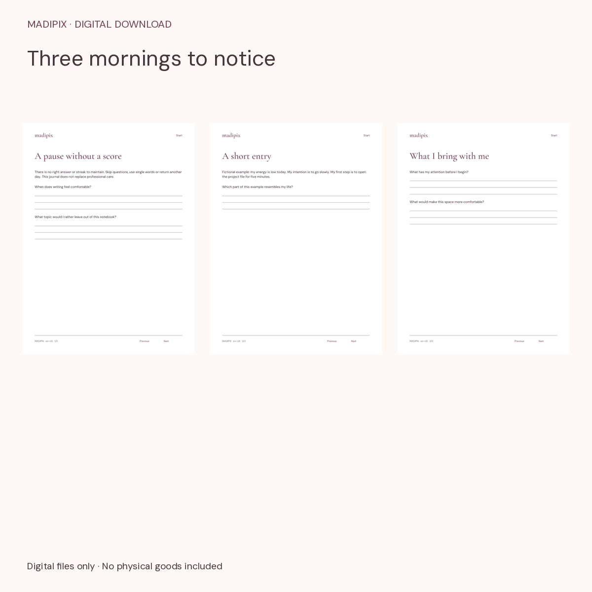 Three mornings to notice · actual file preview