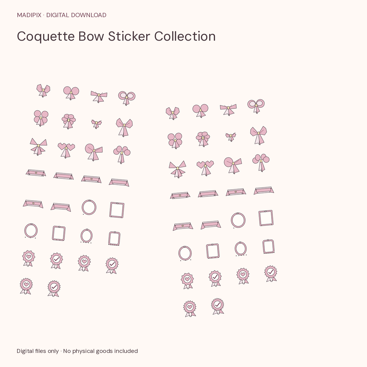 Coquette Bow Sticker Collection · actual file preview