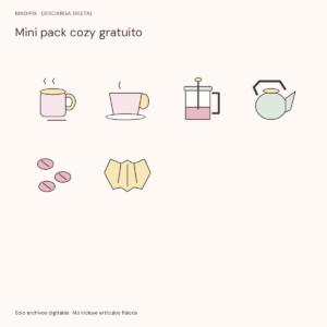 Mini pack cozy gratuito · vista del archivo real