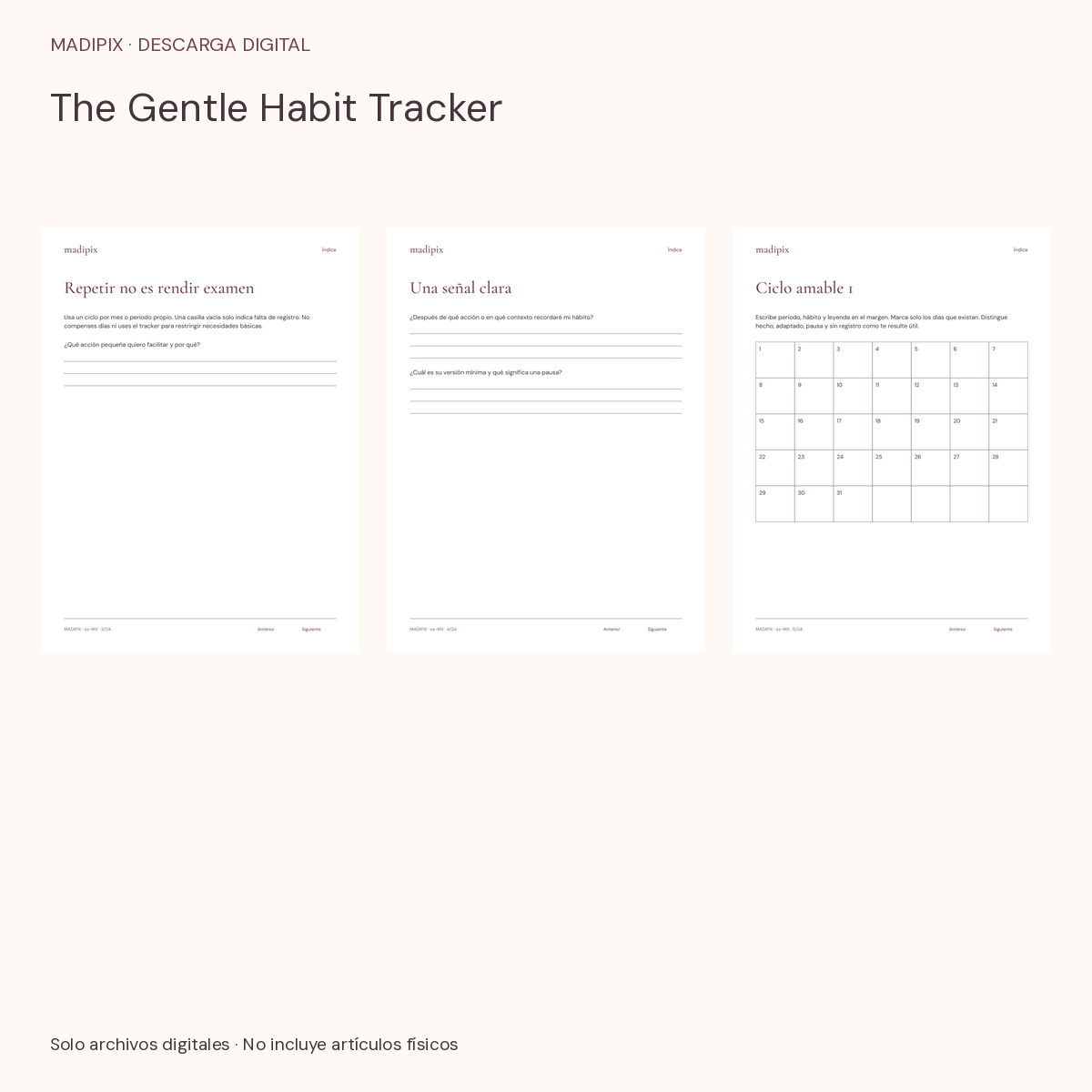 The Gentle Habit Tracker · vista del archivo real