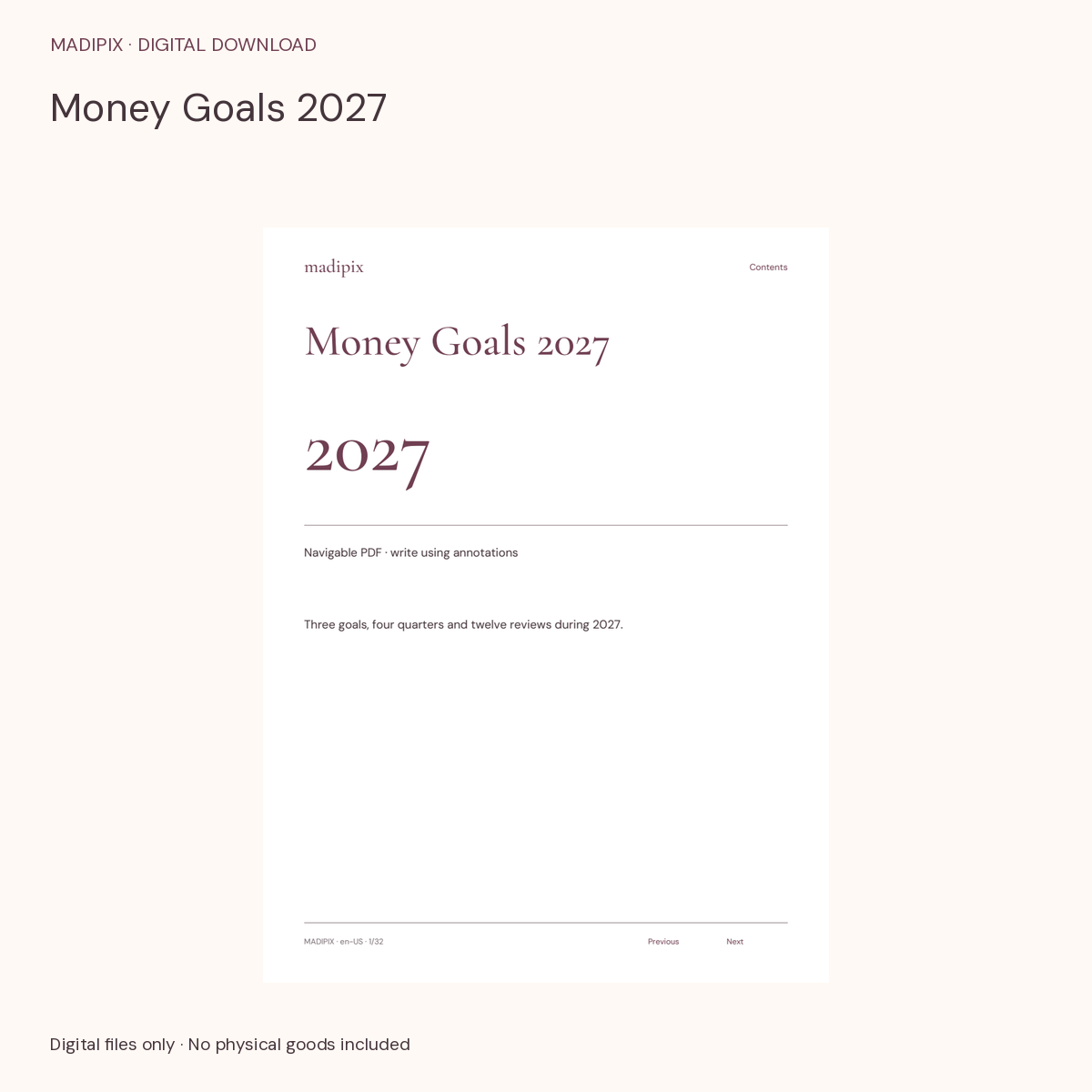 Money Goals 2027 · actual file preview