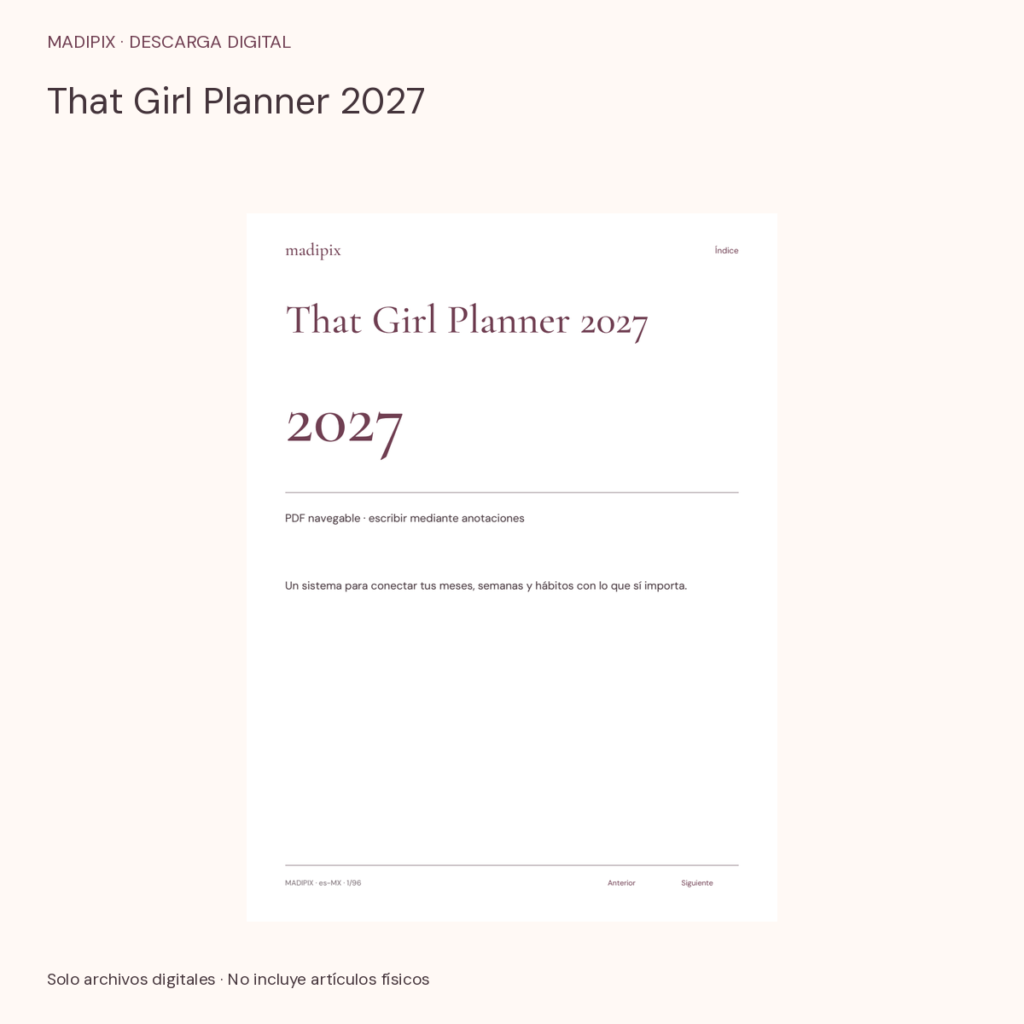 Vista real de That Girl Planner 2027