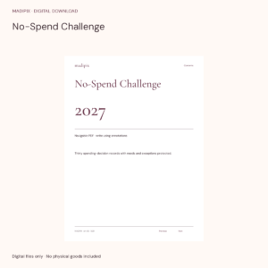 No-Spend Challenge · actual file preview