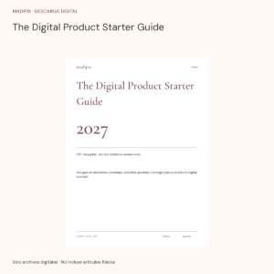 The Digital Product Starter Guide · vista del archivo real