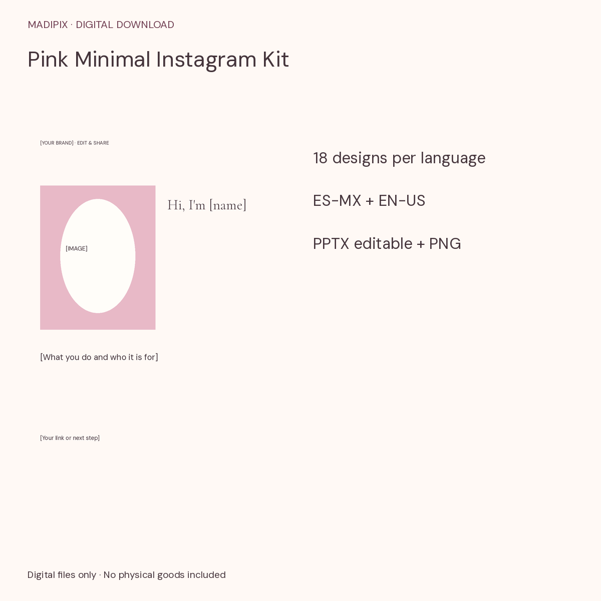 Pink Minimal Instagram Kit · actual file preview