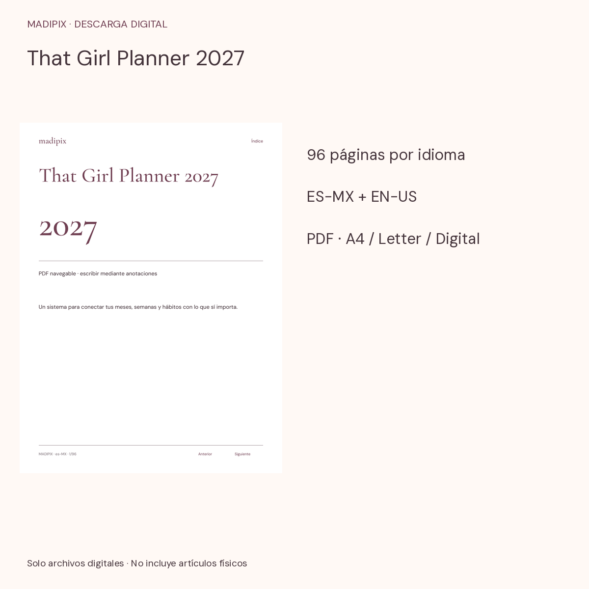 That Girl Planner 2027 · vista del archivo real