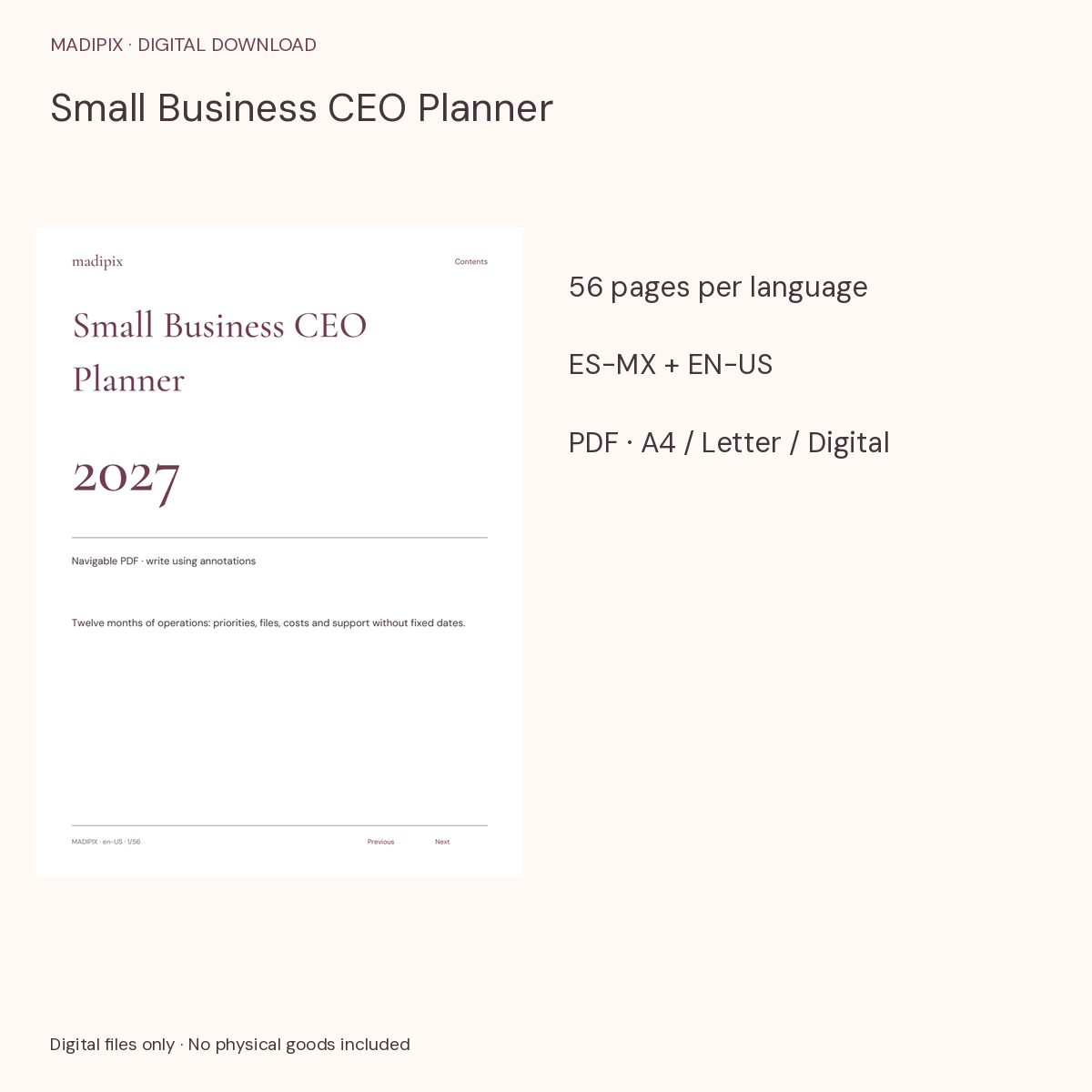 Small Business CEO Planner · actual file preview