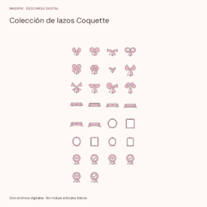 Colección de lazos Coquette · vista del archivo real