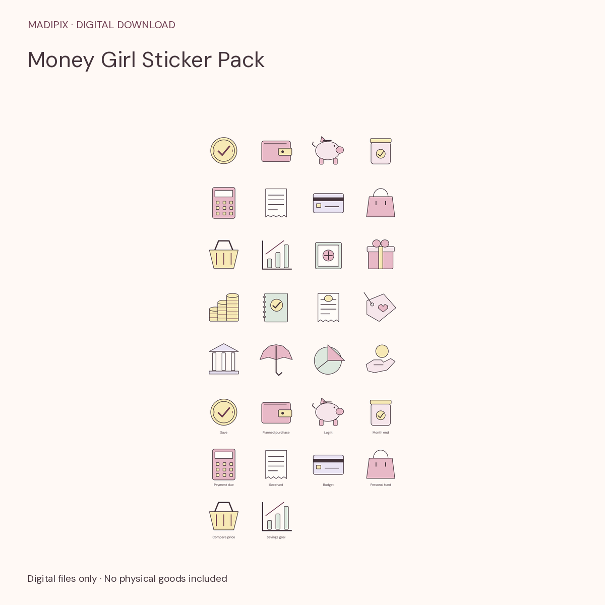 Money Girl Sticker Pack · actual file preview