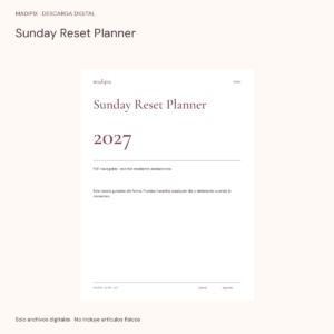 Sunday Reset Planner · vista del archivo real