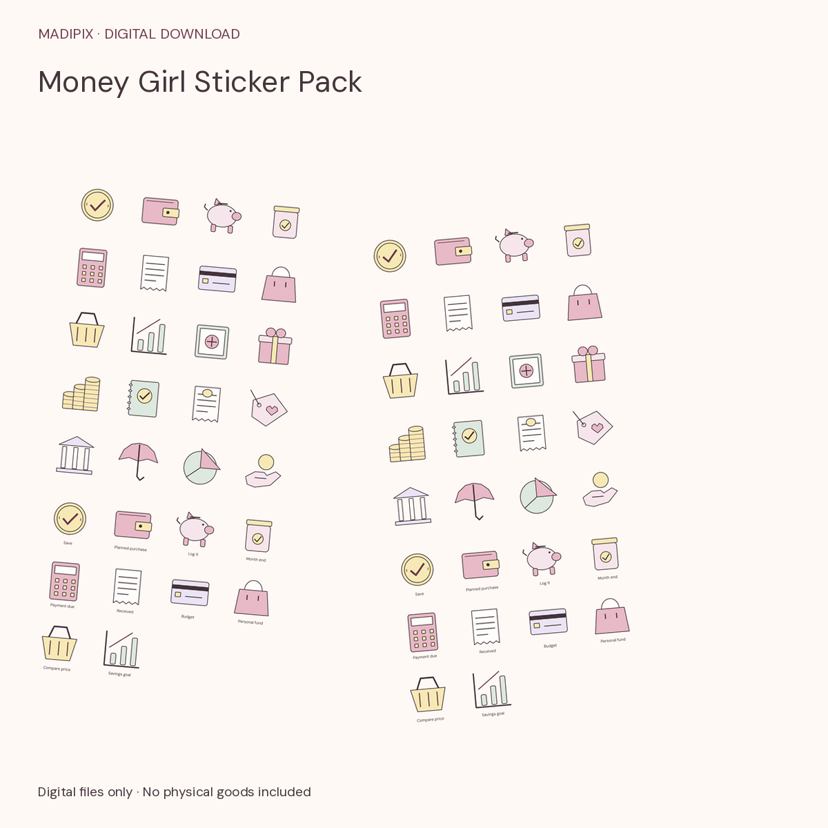 Money Girl Sticker Pack · actual file preview