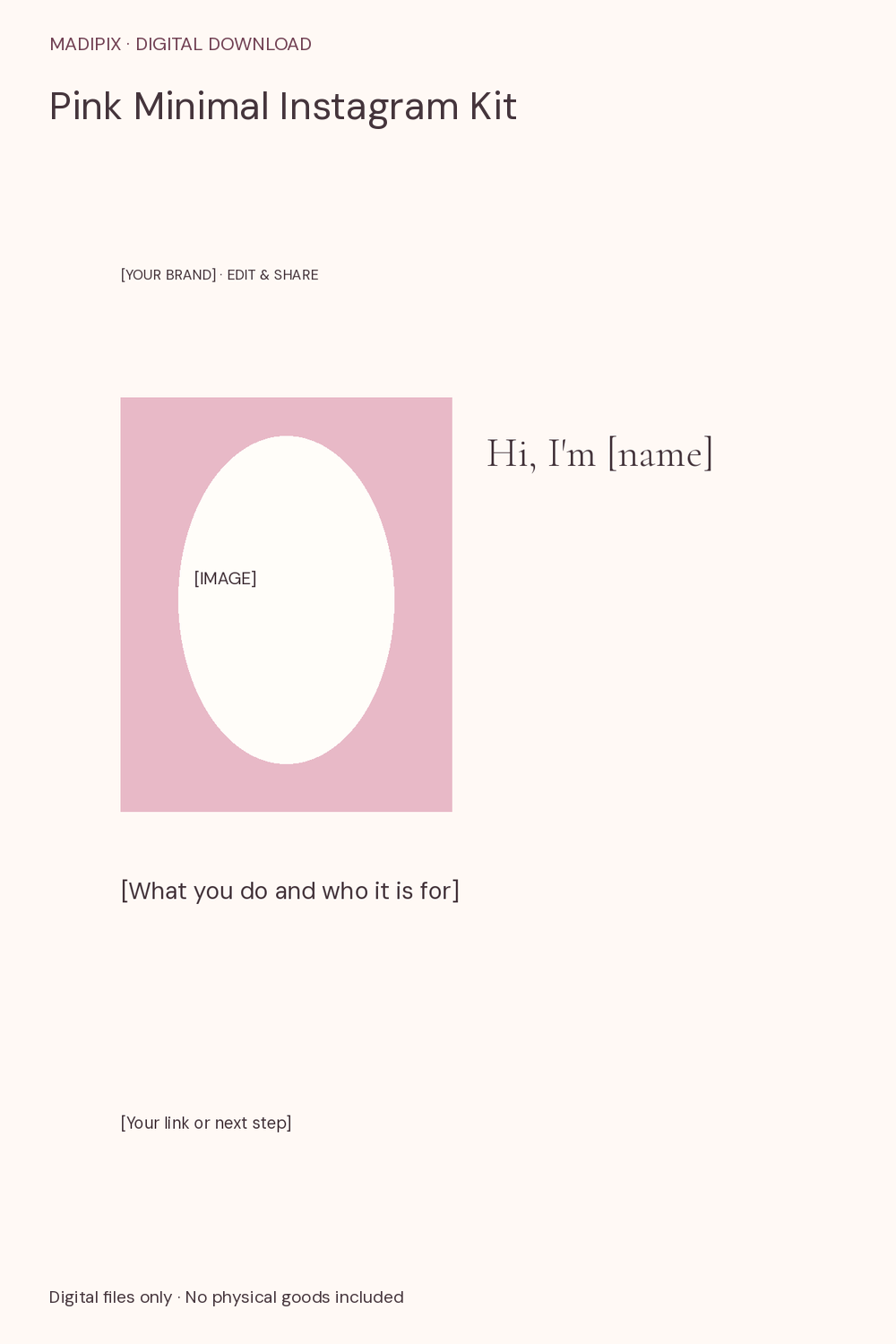 Pink Minimal Instagram Kit · actual file preview