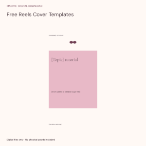 Free Reels Cover Templates · actual file preview