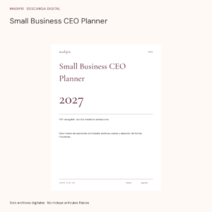 Small Business CEO Planner · vista del archivo real
