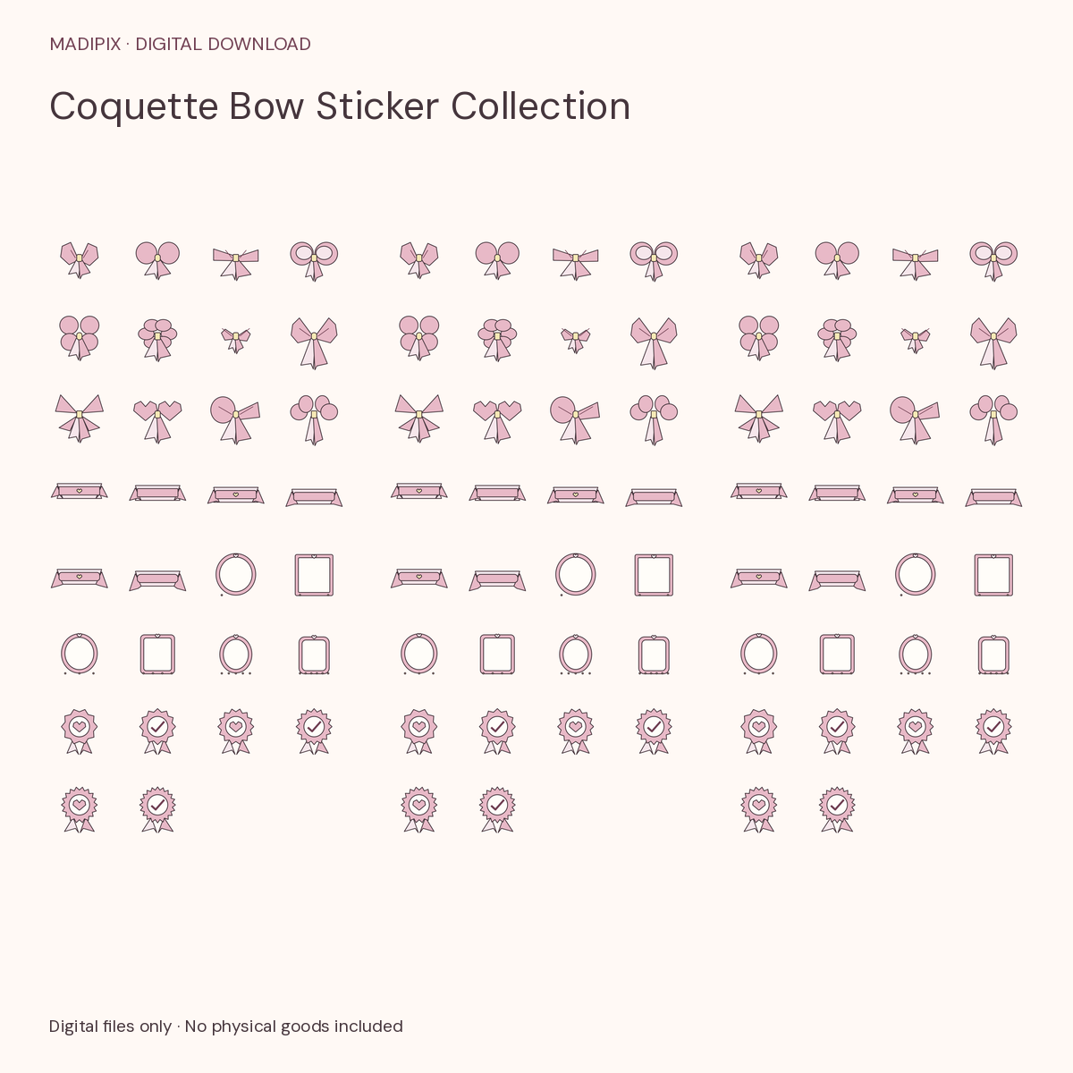 Coquette Bow Sticker Collection · actual file preview