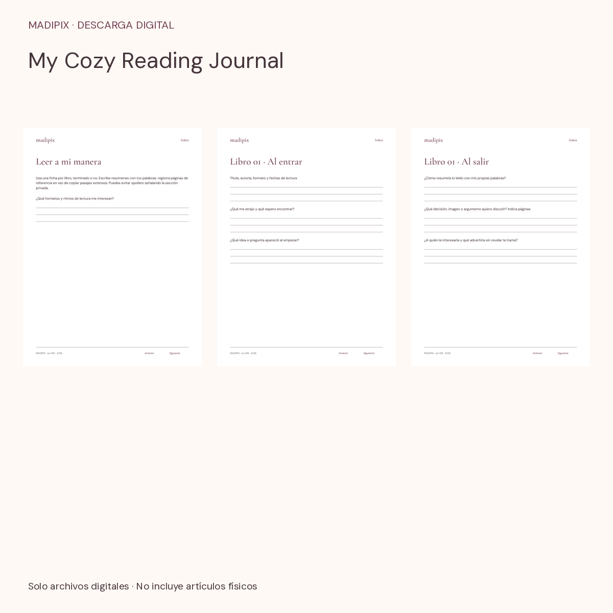 My Cozy Reading Journal · vista del archivo real