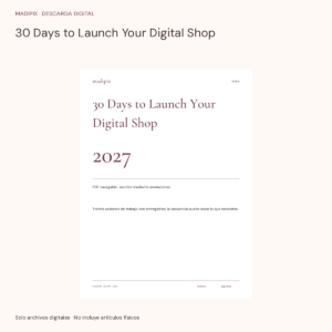 30 Days to Launch Your Digital Shop · vista del archivo real