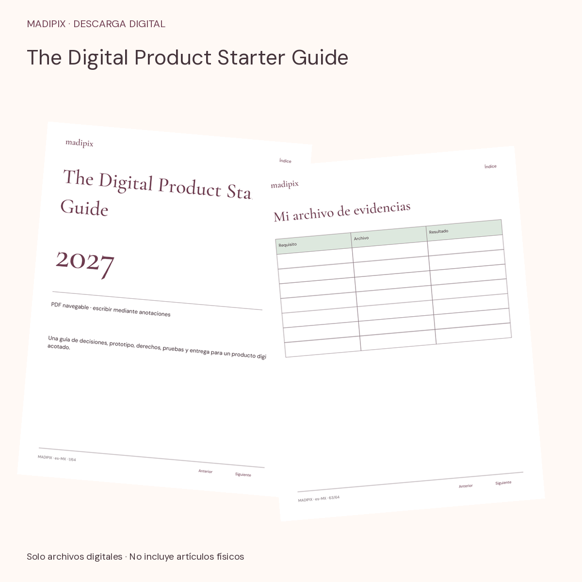 The Digital Product Starter Guide · vista del archivo real