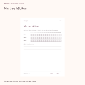 Mis tres hábitos · vista del archivo real