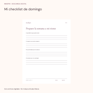 Mi checklist de domingo · vista del archivo real