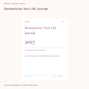Romanticize Your Life Journal · vista del archivo real