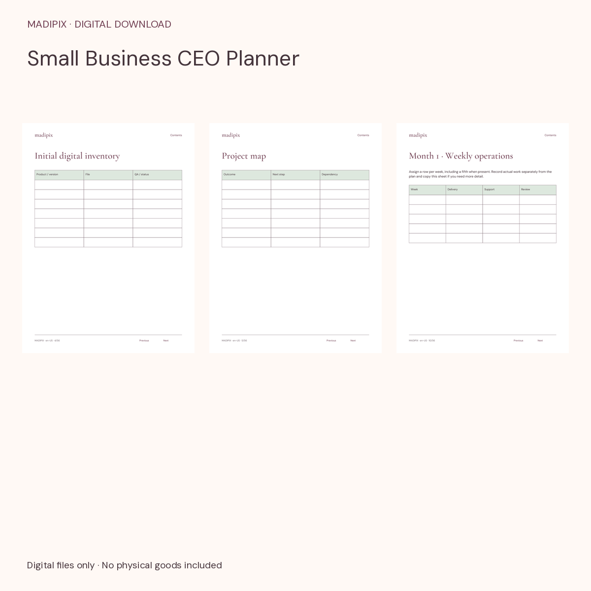 Small Business CEO Planner · actual file preview