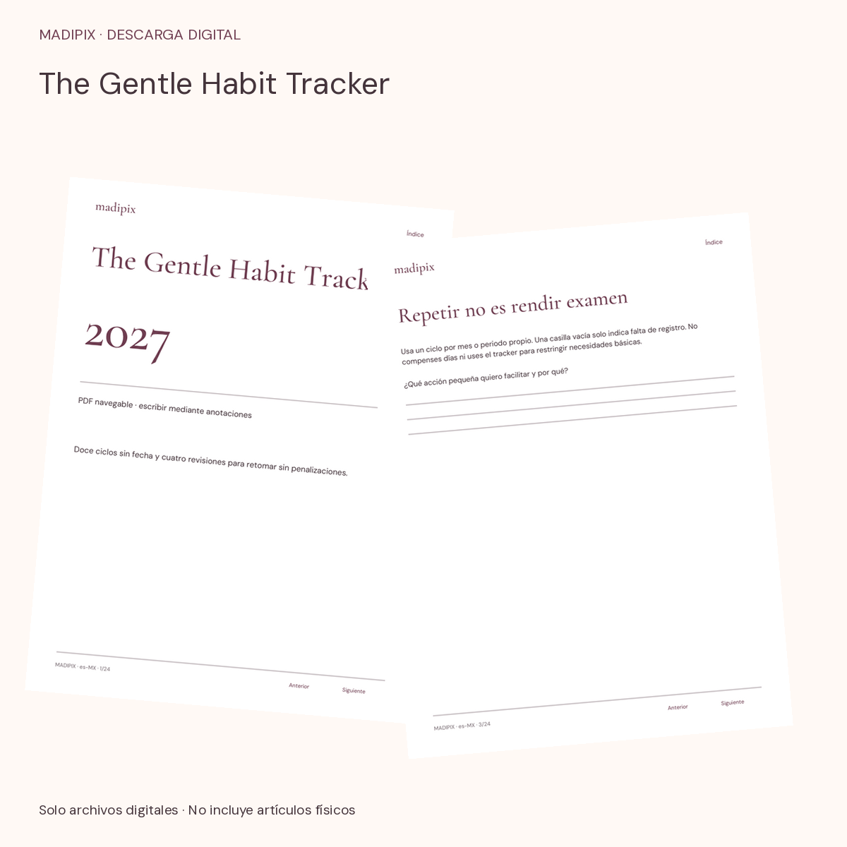 The Gentle Habit Tracker · vista del archivo real