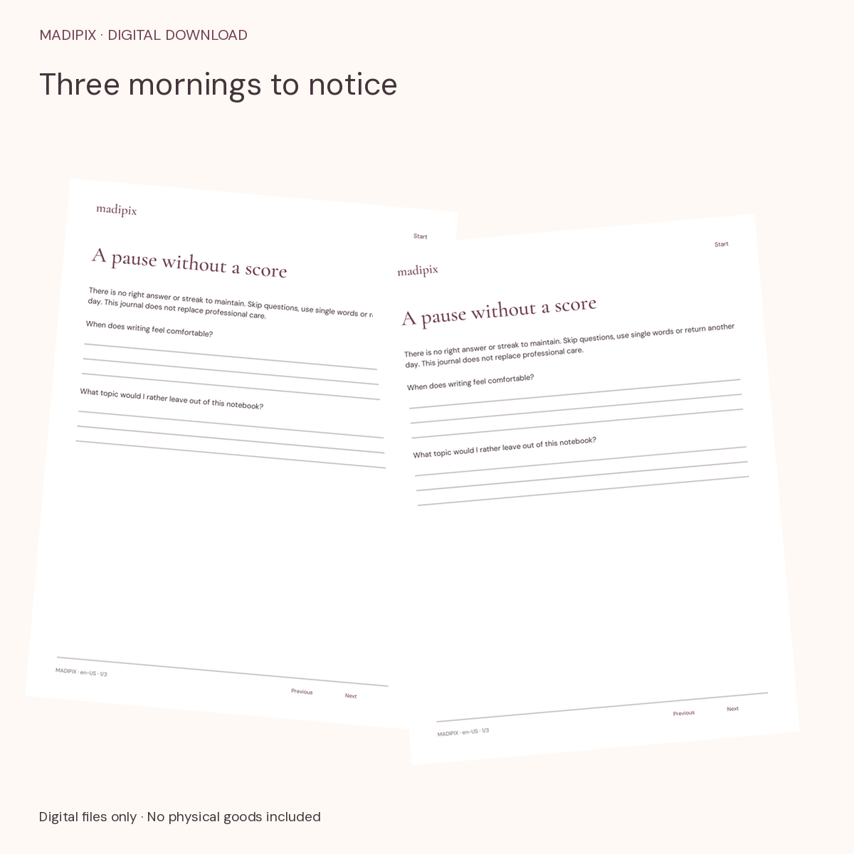 Three mornings to notice · actual file preview
