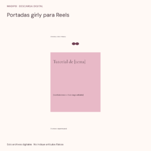 Portadas girly para Reels · vista del archivo real