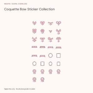 Coquette Bow Sticker Collection · actual file preview